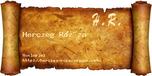 Herczeg Róza névjegykártya